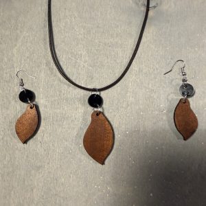 BLATT, Kette + Ohrringpaar – Originalfoto von LaserMoment Design