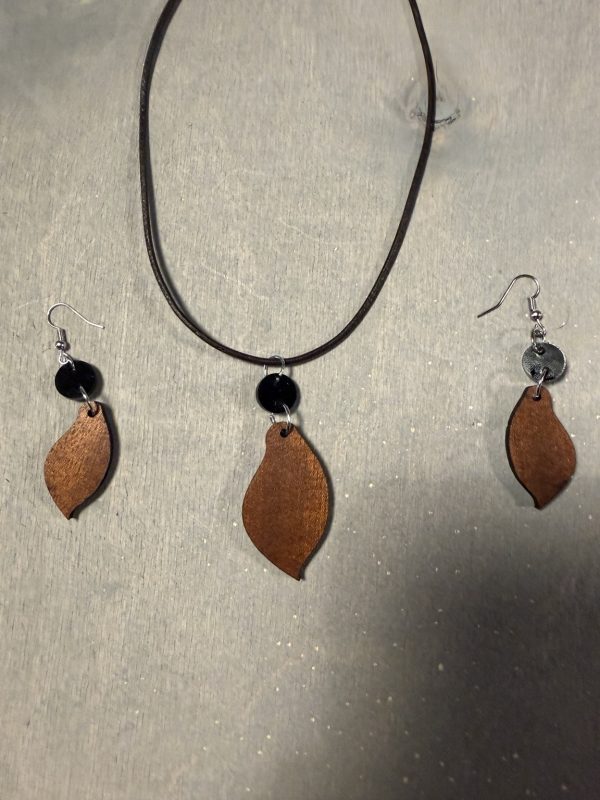 BLATT, Kette + Ohrringpaar – Originalfoto von LaserMoment Design