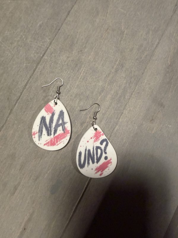 NA / UND?, Ohrringpaar – Originalfoto von LaserMoment Design