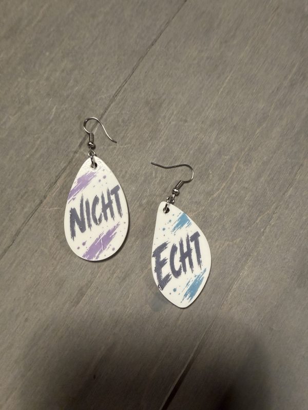 NICHT / ECHT, Ohrringpaar – Originalfoto von LaserMoment Design